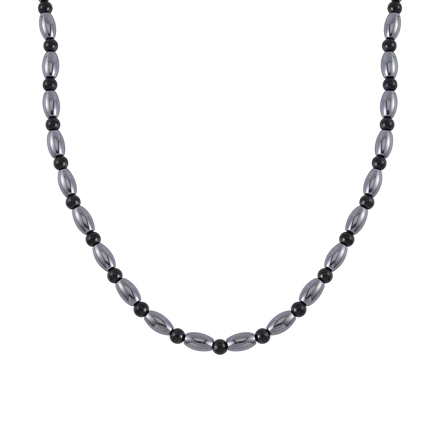 アクセサリー shigu Terahertz and Shungite 155.00 ctw Necklace in Rhodium Over Sterling Si