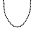 Terahertz and Shungite 155.00 ctw Necklace in Rhodium Over Sterling Silver 20 Inches - Sticky add to cart bar