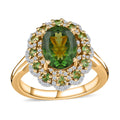 Tanzania Natural Green Apatite, Multi Gemstone Ring in Vermeil YG Over Sterling Silver (Size 10.0) 2.75 ctw - Sticky add to cart bar