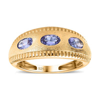 Tanzanite Ring in Vermeil YG Over Sterling Silver (Size 5.5) 0.75 ctw