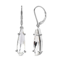 Austrian Crystal Lever Back 6.30 ctw Earrings in Stainless Steel