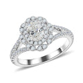 Modani 14K White Gold SI-I1 Diamond Ring (Size 10.0) 1.00 ctw - Sticky add to cart bar
