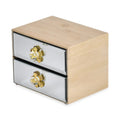 Red Bamboo and Glass Jewelry Box (6.30"x4.72"x4.72") - Sticky add to cart bar