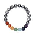 Seven Chakra Terahertz 140.00 ctw Beaded Stretch Bracelet - Sticky add to cart bar