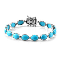 Doorbuster Premium Sleeping Beauty Turquoise Bracelet in Platinum Over Sterling Silver (6.50 In) 18.75 ctw (Del. in 5-7 Days)