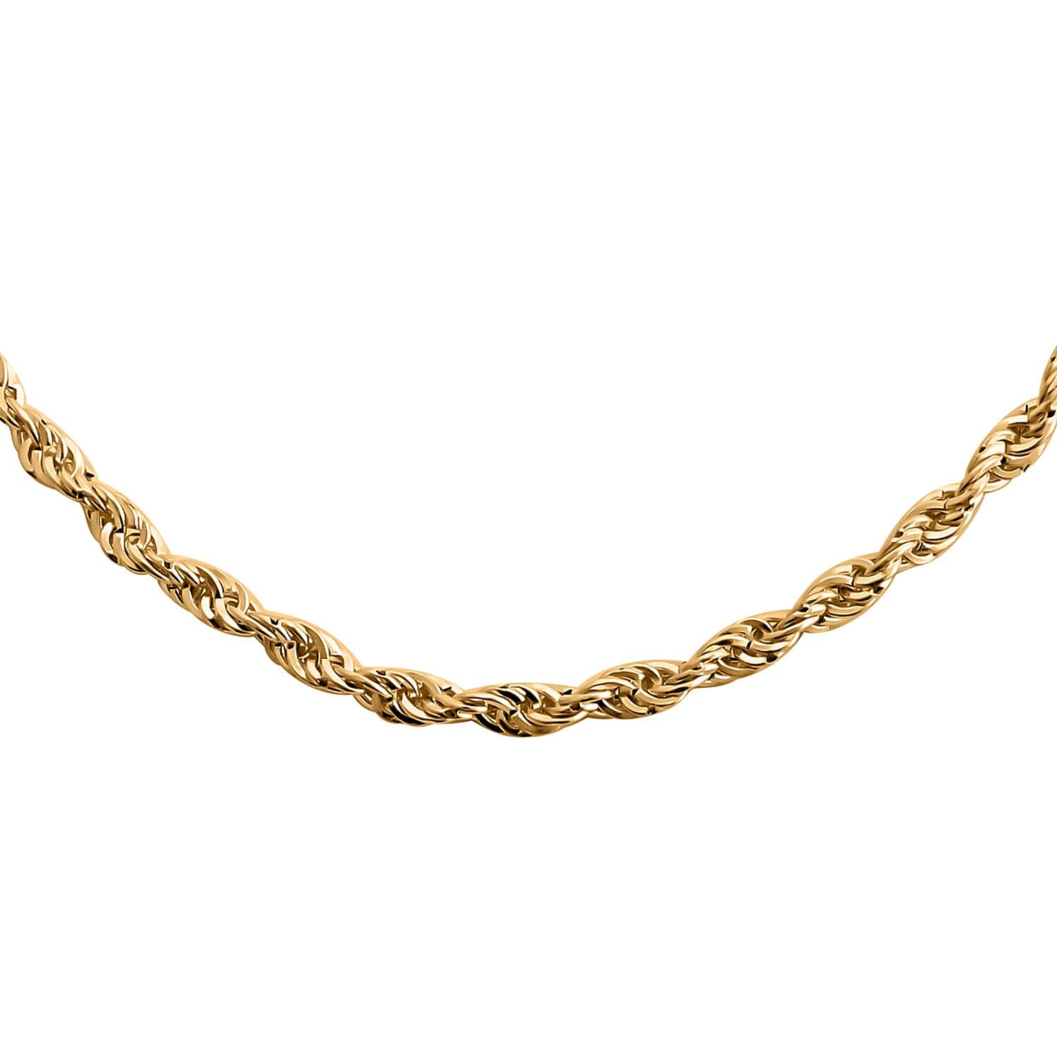 10K Yellow Gold 1mm Rope Necklace 20 Inches 1.30 Grams