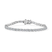 Moissanite Tennis Bracelet in Platinum Over Sterling Silver (6.50 In) 6.25 ctw