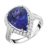Doorbuster Certified & Appraised Rhapsody 950 Platinum AAAA Tanzanite, Diamond (E-F, VS) (0.59 cts) Ring (Size 10.0) (8.10 g) 6.10 ctw