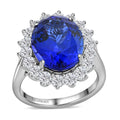 Certified & Appraised Rhapsody 950 Platinum AAAA Tanzanite and E-F VS Diamond Ring 9.26 Grams 11.25 ctw - Sticky add to cart bar