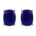 Tanzanian Blue Spinel (DF) Solitaire Stud Earrings in Platinum Over Sterling Silver 3.10 ctw - Sticky add to cart bar