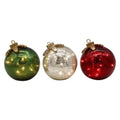 Lumabase Battery Operated Glass Tabletop Christmas Ornaments – Set of 3 - Sticky add to cart bar