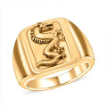 22K Yellow Gold Electroform Dragon Signet Ring (Size 9.0) (4.60 g) - Sticky add to cart bar