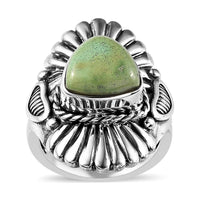 Artisan Crafted Sonoran Gold Turquoise Solitaire Ring in Sterling Silver 1.25 ctw