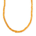 Heliodor Beaded Necklace 18 Inches in Rhodium Over Sterling Silver 80.00 ctw - Sticky add to cart bar