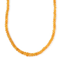 Heliodor Beaded Necklace 18 Inches in Rhodium Over Sterling Silver 80.00 ctw