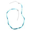 Apatite Beaded Slider Magnetic Claps Necklace 18-20 Inches in Rhodium Over Sterling Silver 90.00 ctw - Sticky add to cart bar