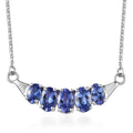AAA Tanzanite Necklace 18-20 Inches in Platinum Over Sterling Silver 1.90 ctw - Sticky add to cart bar