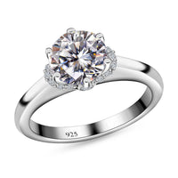 Moissanite 1.40 ctw Ring in Platinum Over Sterling Silver (Size 5.5)