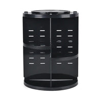 Black 360 Degree Rotatable Makeup Organizer (11.8"x9.1")