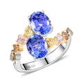 Modani 14K Yellow, White and Rose Gold Tanzanite, Multi Diamond (I2-I3) (0.75 cts) Ring (Size 8.0) (Del. in 10-12 Days) (4.20 g) 2.90 ctw - Sticky add to cart bar