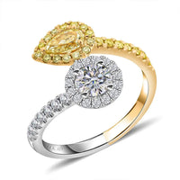 Modani 14K Yellow, White Gold I2-I3 Natural Yellow and White Diamond Ring 2.60 ctw (Del. in 10-12 Days)