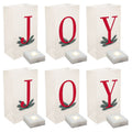 Lumabase Christmas-Battery Operated LED Luminaria Kit, JOY – Set of 6 - Sticky add to cart bar