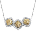 Modani 14K Yellow and White Gold Natural Yellow and White Diamond Necklace 18 Inches 5.70 Grams 1.50 ctw - Sticky add to cart bar