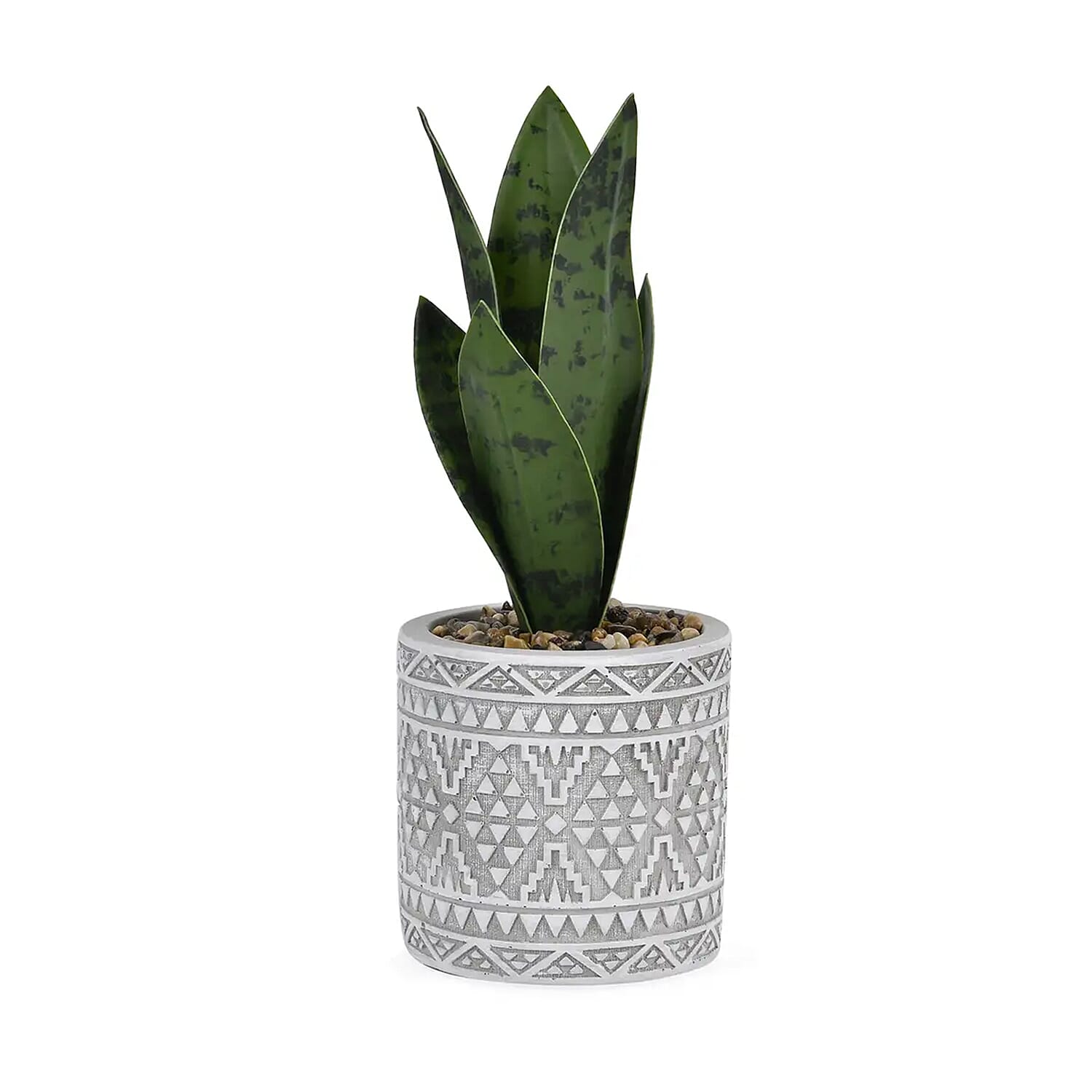 Gray Artificial Succulent Pot (3.93"x3.93"x11.25")