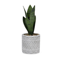 Gray Artificial Succulent Pot (3.93"x3.93"x11.25")