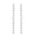 Simulated Diamond Dangle Earrings in Rhodium Over Sterling Silver 13.00 ctw - Sticky add to cart bar