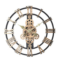 Gold Color Gear Wall Clock (16.92"x16.92"x1.97")