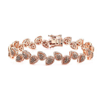 D'Joy Natural Champagne Diamond 2.00 ctw Bracelet in Vermeil Rose Gold Over Sterling Silver (7.25 In)
