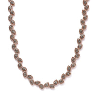 Natural Champagne Diamond 4.00 ctw Necklace in Vermeil Rose Gold Over Sterling Silver 18 Inches