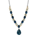 Dean Teal Fluorite (IR) and Betroka Blue Apatite 22.00 ctw Necklace in Vermeil Yellow Gold and Platinum Over Sterling Silver 18 Inches - Sticky add to cart bar