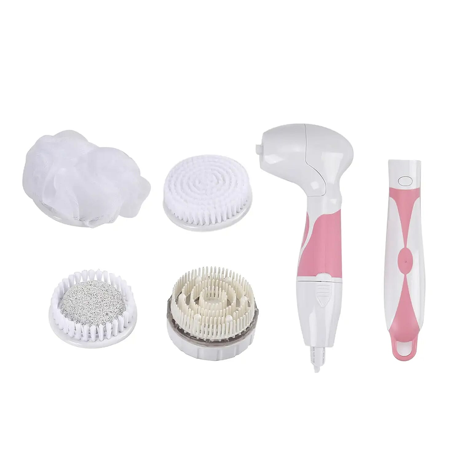 4 in 1 Face and Body Electric Brush Set with Interchangeable Heads for Skin Care, Waterproof Exfoliating Rechargeable Massager