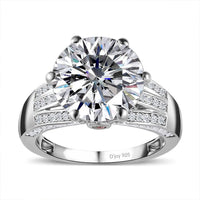 Moissanite and Ouro Fino Rubellite Ring in Platinum Over Sterling Silver (Size 7.0) 6.60 ctw