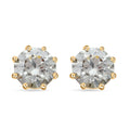 Moissanite Stud Earrings in Vermeil Yellow Gold Over Sterling Silver 2.50 ctw - Sticky add to cart bar