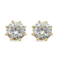 Moissanite Stud Earrings in Vermeil Yellow Gold Over Sterling Silver 2.50 ctw