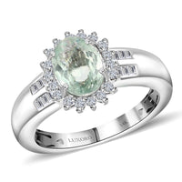 LUXORO 14K White Gold Premium Narsipatnam Alexandrite and Diamond G-H I3 Ring (Size 7.0) 4.05 Grams 1.60