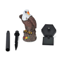 Eagle Figurine Solar Stake Outdoor Waterproof Garden Light (5.51"x2.75"x16.9")