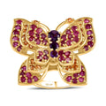 GP African Amethyst and Multi Gemstone Ring in Vermeil Yellow Gold Over Sterling Silver (Size 10.0) 3.15 ctw - Sticky add to cart bar