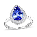 Luxoro 10K White Gold Premium Tanzanite and Diamond Ring (Size 10.0) 2.25 ctw - Sticky add to cart bar