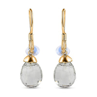 D'Joy Briolitte Cut Montezuma Prasiolite Lever Back Earrings in Vermeil Yellow Gold Over Sterling Silver 14.85 ctw