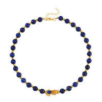 TLV Pixiu Feng Shui Galilea Rose Quartz 9-10mm Beaded Necklace in Goldtone (18-20 Inches) 258.50 ctw