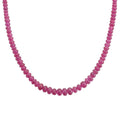 Iliana 18K Yellow Gold AAAA Montepuez Ruby Beaded Graduated Necklace 18 Inches 70.00 ctw - Sticky add to cart bar