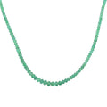 Certified & Appraised Rhapsody 950 Platinum AAAA Kagem Zambian Emerald Beaded Graduation Necklace 18 Inches 50.00 ctw - Sticky add to cart bar