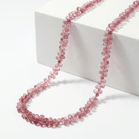 Certified & Appraised Rhapsody 950 Platinum AAA Morro Redondo Pink Tourmaline Beaded Graduation Necklace 18 Inches 40.00 ctw