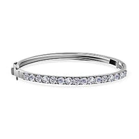 Moissanite Bangle 3.71 ctw Bracelet in Platinum Over Sterling Silver (7.50 In)