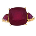 TLV Luxoro 10K Yellow Gold AAA Niassa Ruby (FF) Ring (Size 10.0) 12.30 ctw - Sticky add to cart bar