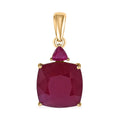 Luxoro AAA Niassa Ruby FF 12.00 ctw Pendant without Chain in 10K Yellow Gold - Sticky add to cart bar